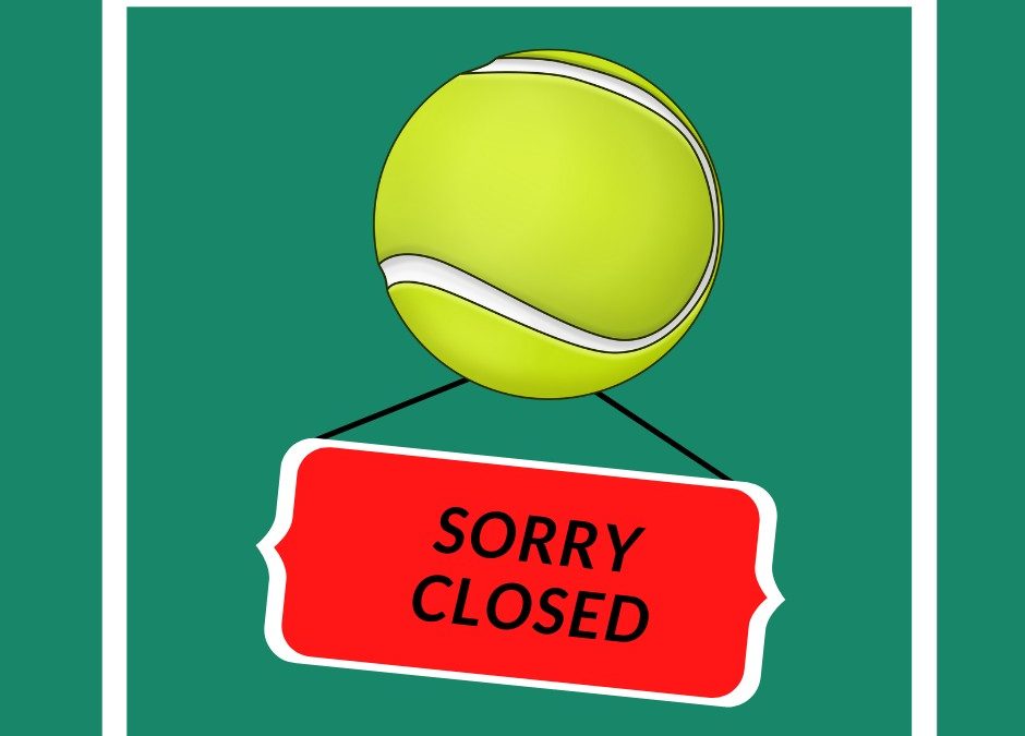 Tennisbanen dicht op 4 en 11 augustus