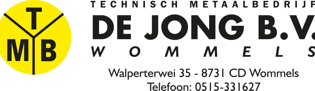 Nieuwe sponsor: TMB technisch metaalbedrijf de Jong